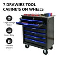 thumbnail image 4 of 7 DRAWERS MULTIFUNCTIONAL TOOL CART WITH WHEELS-BLACK+BLUE, 4 of 8