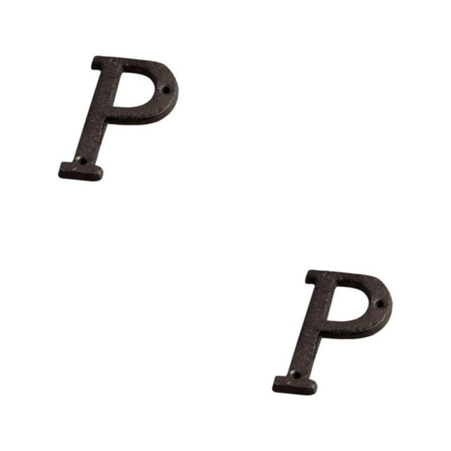ZheElen Wide Application Metal Letters House Numbers Fade-Resistant And Versatile Black B17--P 2Set