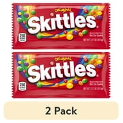 (2 pack) Skittles Original Chewy Candy, Full Size - 2.17 oz Bag