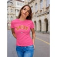 thumbnail image 2 of Sassy Gold Banner Shaped T-Shirt Women -Image by Shutterstock, Female Small, 2 of 4