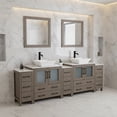 thumbnail image 3 of Vanity Art 96" Double Sink Freestanding Bathroom Vanity Set with Engineered Marble Top and Mirror, 3 of 9