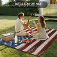 thumbnail image 4 of Farmhouse American Flag Outdoor Rug 4x6 Ft - Reversible Patio Rug Outdoor Camping Rugs, Blue Red USA Flag Vintage Washable Indoor Outdoor Area Rugs, Non-Slip Outdoor Carpet Runner for Deck/Porch, 4 of 8