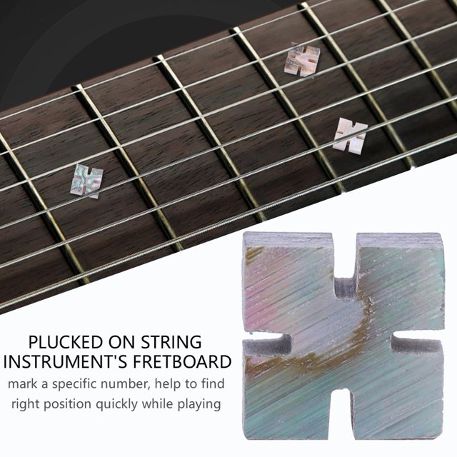 Puntos para diapasón, juego de 10 incrustaciones cuadradas, puntos para ukelele, rendimiento potente