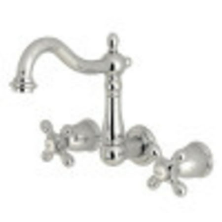 Kingston Brass KS1251AX 8-Inch Center Wall Mount Bathroom Faucet Polished Chrome