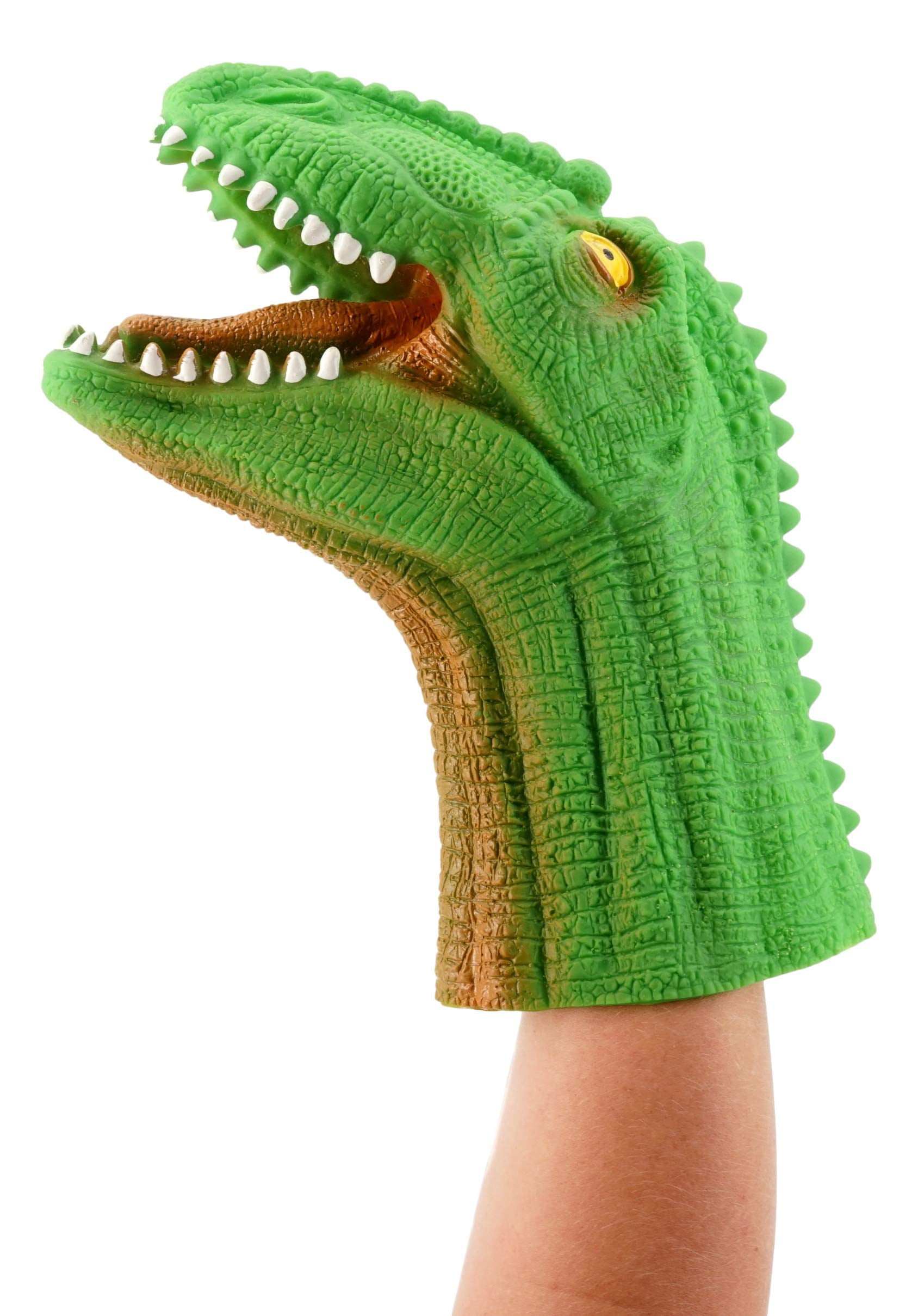 Treasure Co Trio Realistic Dinosaur Hand Puppet (4 Pack, 1 of Each), 11 in  x 8 in Soft Touch Dino Hand Puppet Glove