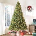thumbnail image 3 of Vail 9ft Prelit Artificial Christmas Tree with Pine Cones, Foot Pedal, 2294 Branch Tips, 1050 Warm Lights and Metal Stand, 62" wide Realistic Traditional Christmas Tree with Lights by Naomi Home, 3 of 11
