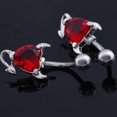 thumbnail image 3 of EeaseCA 1Pc Heart Shape Navel Ring Fashion Navel Button Beautiful Belly Ring for Lady, 3 of 8