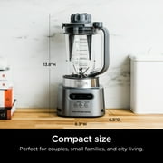 Ninja TWISTi 34-Oz Blender, Smoothie & Nutrient Extractor, 5 Auto-iQ Preset Programs, 18-Oz To-Go Cup, 1500PW, SS150 Gray