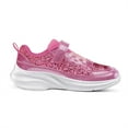 thumbnail image 2 of Kushyshoo Girls Pink Glitter Sneakers Lightweight Kids Sparkle Sport Shoes with Hook and Loop for Toddler Size 1, 2 of 6