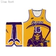 thumbnail image 5 of Marca 23# Alleyoop Bone Collector REAPERS America EUR Diseño Camisetas Camisetas de baloncesto de Street Ball SET Camisetas Pantalones, 5 of 5