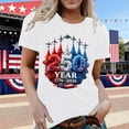 thumbnail image 2 of SONXAHE Women's Patriotic Graphic T-Shirt Independence Day Celebration Short Sleeve Casual Tee, 2 of 4