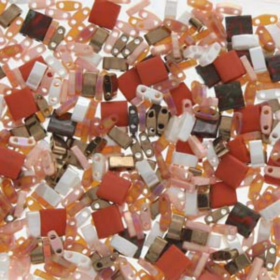 Mix Sun Baked Miyuki Tila Seed Beads - Assorted Sizes TLMIX209-TB