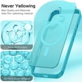 thumbnail image 4 of BENTOBEN Case for iPhone 16 [Compatible with Mag-Safe], 6.1" Metal Lens Frame Button Frame Hard Tpu Matte Magnetic Anti-Fingerprint Shockproof Protective Cover for iPhone 16, Lake Blue, 4 of 10