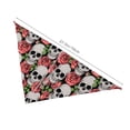 thumbnail image 3 of Naloa Skull and Roses Dog Bandanas 1PC Washable Triangle Dog Scarfs Premium Durable Fabric, for Small Medium Large Dogs and Cats, 3 of 6