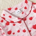 thumbnail image 7 of Girls Pajamas Set Matching Valentines Day Pajamas Hearts Shape Printed 2 Piece Long Sleeve Holiday Pajama for Toddler Boys Girls 3-4 Years, 7 of 7