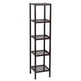 thumbnail image 4 of Ktaxon Bamboo Bathroom Shelf,5-Tier Multifuntional Tower Storage Organizer Rack,Brown, 4 of 7