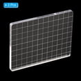 thumbnail image 3 of Unique Bargains 5' x 3.5' Acrylic Stamp Block Clear Stamping Block with Grid Lines Decorative Mounting Blocks Square, 2 Pack, 3 of 7