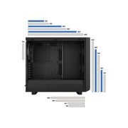 Fractal Design Meshify 2 Computer Case - Tower - Black - Steel, Tempered Glass - 8 x Bay - 0 - EATX, ATX, Micro ATX, Mini ITX Motherboard Supported - 9 x Fan(s) Supported - 0 x External 5.25 Bay -...