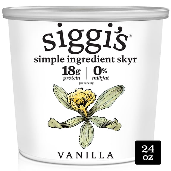 Siggi's Icelandic Skyr Nonfat Yogurt, Vanilla, 24 oz