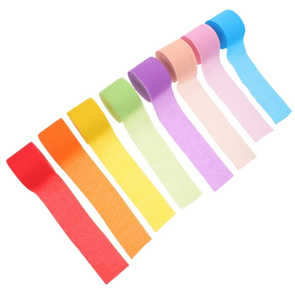 Raindrops Orange Crepe Paper Streamers 8 Rolls for Multi-Function Party Supplies