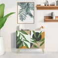 thumbnail image 2 of PixonSign Sideboard Buffet Cabinet, Kitchen Storage Cabinet with 2 Doors, Forest Plant & Geometric Sphere Circles, Cupboard Console Table for Dining Room - 35" L x 18" W x 29" H, 2 of 5