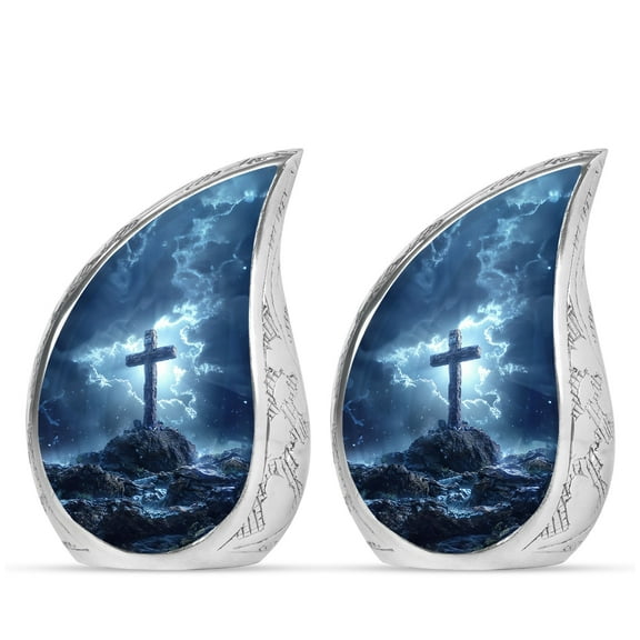 Heavenly Cross Cremation Urns For Ashes For Women - Keepsake Urn For Ashes Adult Male - Funeral Memorial Ashes Adult - 3 Inch 2 Pcs