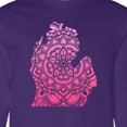 thumbnail image 4 of Inktastic Michigan Silhouette Mandala Long Sleeve T-Shirt, 4 of 5