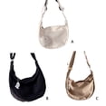 thumbnail image 4 of Qarigey Bolso de hombro de nailon para mujer, bandolera informal de Color sólido, bolso de mano de gran capacidad, organizadores, bolsas de mensajero Bolsas de mensajero y de hombro Marrón Qarigey AP012669-03, 4 of 6