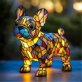 thumbnail image 5 of Dogs Lamps, Stained Glass Lamps, Dog Series Art Table Night Light, 5 of 5