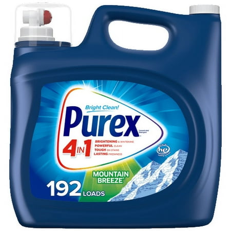 Purex Liquid Laundry Detergent, Mountain Breeze, 250 Fluid Ounces, 192 Loads