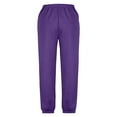 thumbnail image 5 of Jkety Girl Pants Girl’s Wide Leg Pants Elastic Waist Loose Fit Flowy Casual Beach Palazzo Harem Trousers with Pockets Purple,9-10 Years, 5 of 5