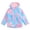 Blue and Purple, variant on Toddler Girls Fleece Lined Hooded Jacket A Line Coat with Raglan Sleeves for School Outdoor Wear