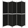 thumbnail image 2 of vidaXL 5-Panel Room Divider Black 250x220 cm Fabric, 2 of 5