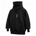 thumbnail image 3 of Male Man Autumn and Men's Novelty Hoodies Winter Solid Long Sleeve Hoodie Blanket Hoodie Pocket High Collar Plus Size Hoodies for Men Loose Hooded Fleece Sweatshirt Snowboard Hoodie Hiphop, 3 of 9