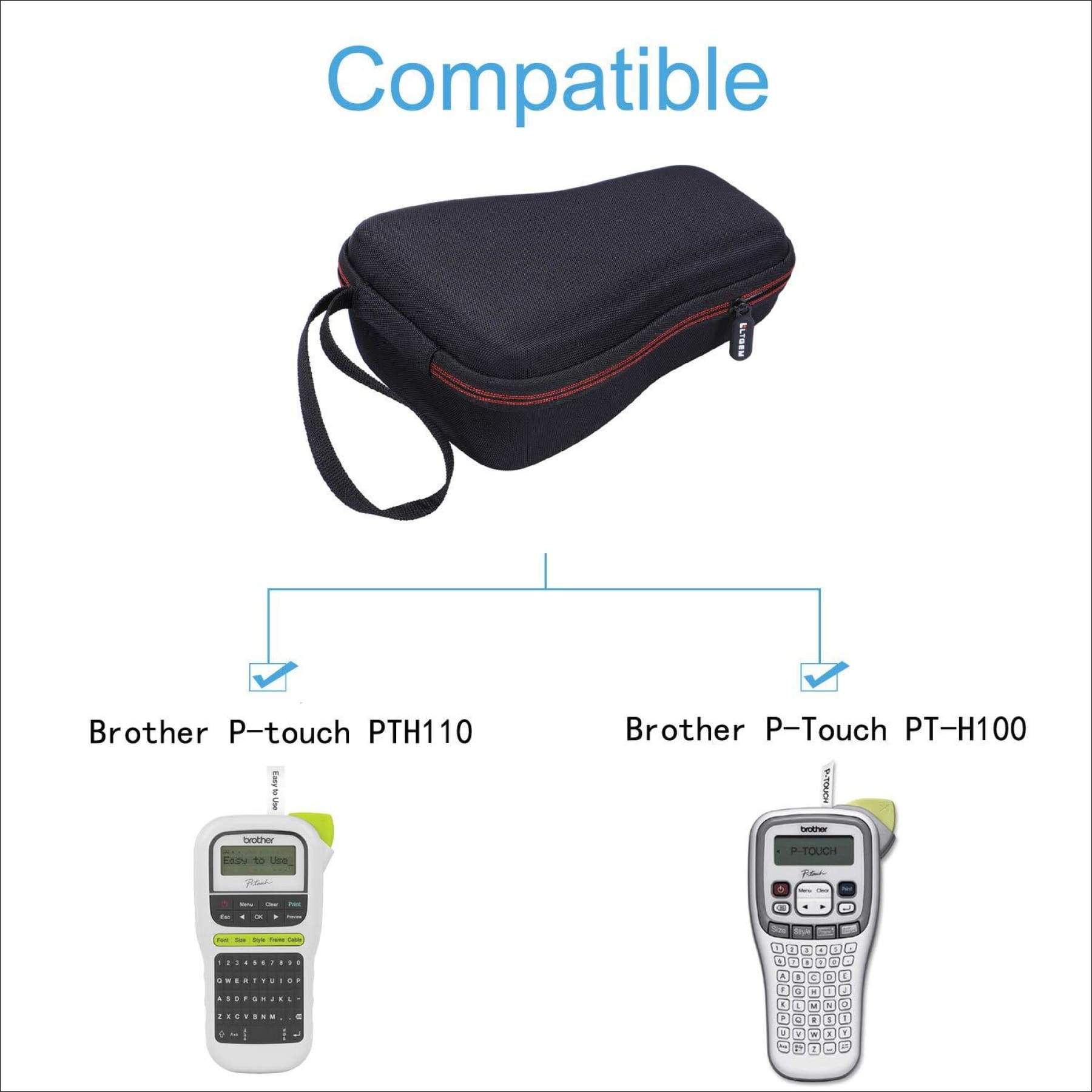 Label Making Business & Industrial case only LTGEM Carrying Case For Brother PTouch PTH110&PT