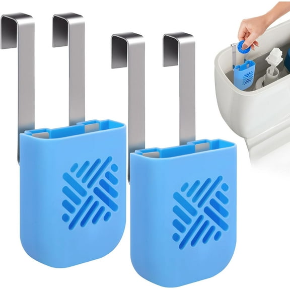 Toilet Tank Cleaning Tablet Holder, 3.7'' x 2.9'' x 0.7'' Toilet Tank Bleach Tablet Bracket, Hanging Toilets Bowl Cleaner Carrier for Preventing Dissolved Residue From Polluting Water Tanks
