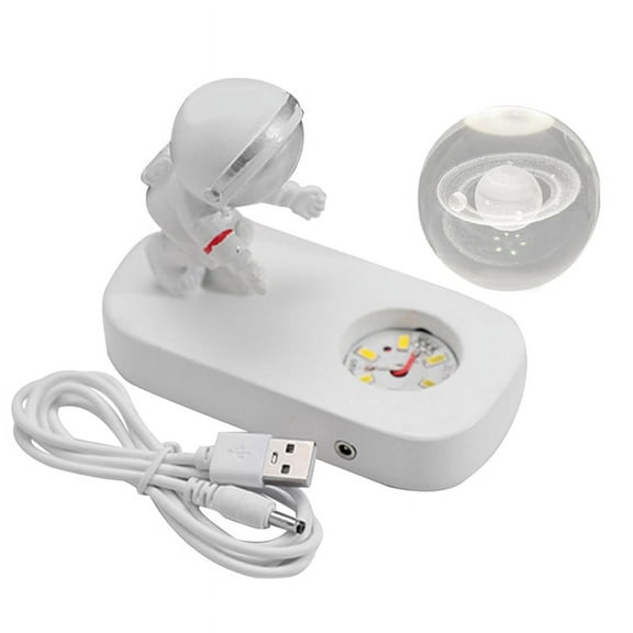 Night Light,Astronaut'S Starry Walk Crystal Ball Night Light,USB Link,Holiday and Anniversary Gifts, Ornaments