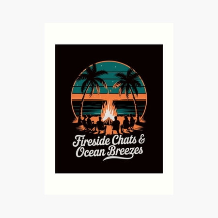 Kna Prints - Kir 3087 - Fireside Chats Ocean Breezes Poster, UNFRAMED-24x36