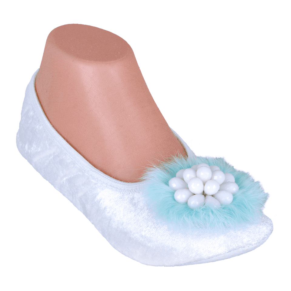 velour ballerina slippers