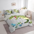 thumbnail image 2 of Feelyou Cartoon Dinosaur Twin Bedding Sets for Kids Boys, Flying Dino Wildlife Bedding Comforter Set, Grey Green, Grey Reversible, 7 Pieces, 2 of 7