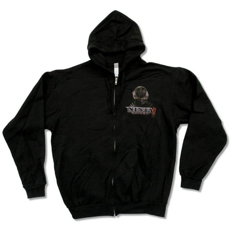 Ninja Gaiden II Logo Black Zip Hoodie Sweatshirt