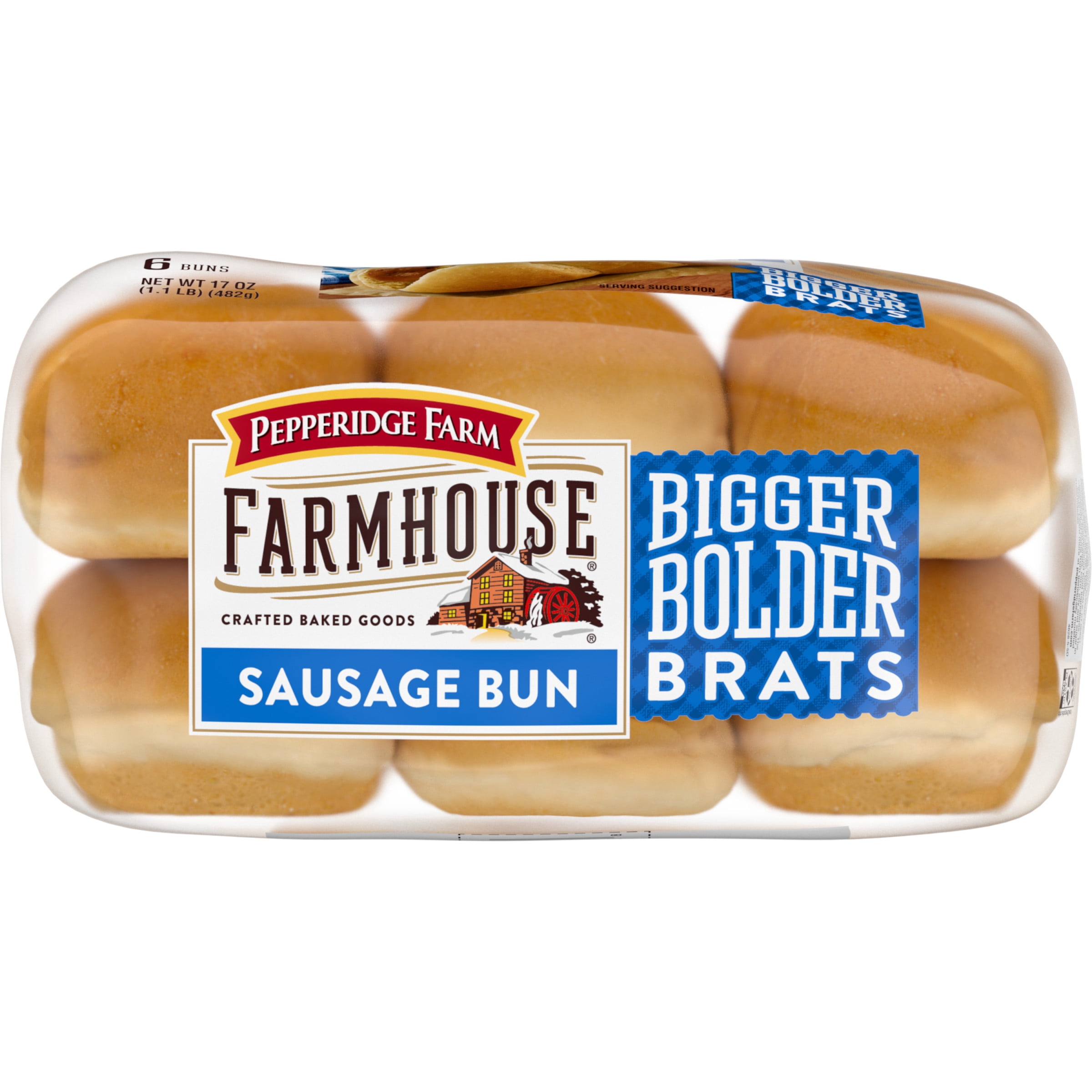 Pepperidge Farm Farmhouse Sausage Buns, 6-Pack Bag
