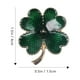 thumbnail image 3 of EeaseMX Broche de trébol de cuatro hojas chapado en oro, pin de solapa retro de trébol, accesorio para el Día de San Patricio (verde), 3 of 7