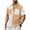 Khaki, variant on ZVNAΖH Men's S-3XL Color Block Casual Striped Short Sleeve Collared Button Down Shirt with Dual Pockets