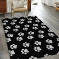 thumbnail image 3 of Hallway Runner Rugs 2.7x5 Ft, Pet Paw Printed Non Slip Area Rugs for Kitchen Bedroom Entryway, Modern Dog Footprints Black Grey Washable Carpet Runner Rug Floor Mats for Bedroom Home Decor, 3 of 9