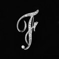 thumbnail image 1 of Broche de diamantes de imitación con 26 letras, elegante broche de aleación para ropa, ramillete de diamantes, broche con letras en inglés, 1 of 6