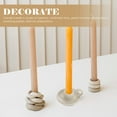 thumbnail image 6 of HEALEEP Minimalist Design Ceramic Candle Holders White 2Pcs 3.34X2.95X1.77in, 6 of 6