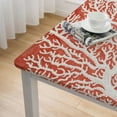 thumbnail image 5 of Acheng Coral White Corals Fine Foliage Lace Square Tablecloth Washable for Home Kitchen Outdoor Decoration 100% Polyester Fiber 36*36, 5 of 8