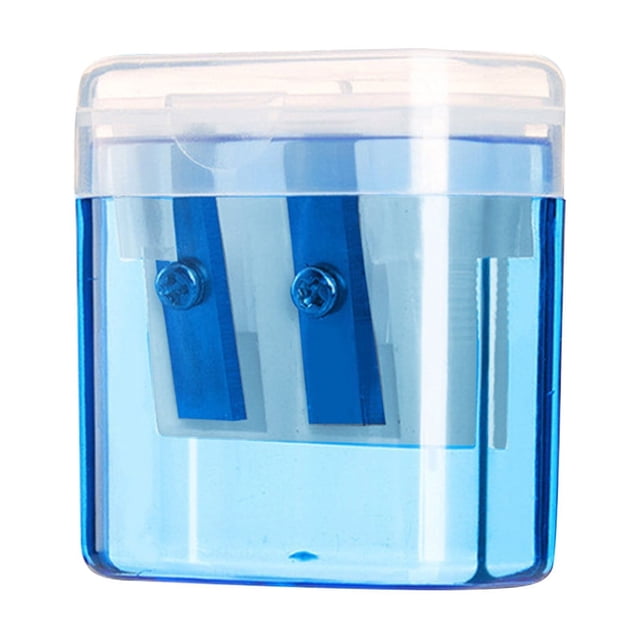 Sacapuntas, Sacapuntas manual con tapa, Sacapuntas de mano para lápices de colores, Sacapuntas portátil para niños y adultos, Lápiz con agujeros