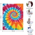 thumbnail image 4 of Colorful Rainbow Tie Dye Spiral Pattern Blanket,Comfortable Soft Flannel Throw Blanket,All Season,Warm Lightweight Blankets for Sofa Bed Couch Living Room Chair,30"x40", 4 of 4